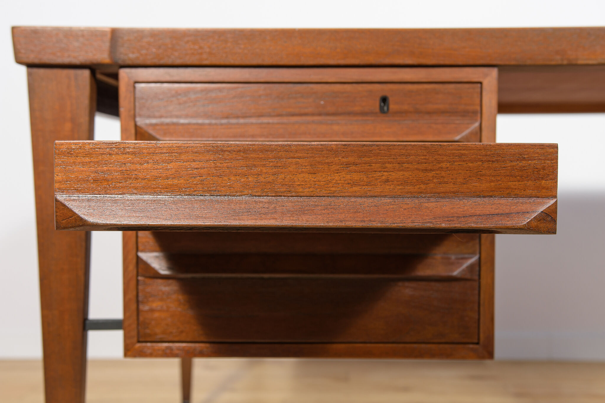 Model 70 desk in teak by Kai Kristiansen for Feldballes Møbelfabrik, Denmark, 1960s