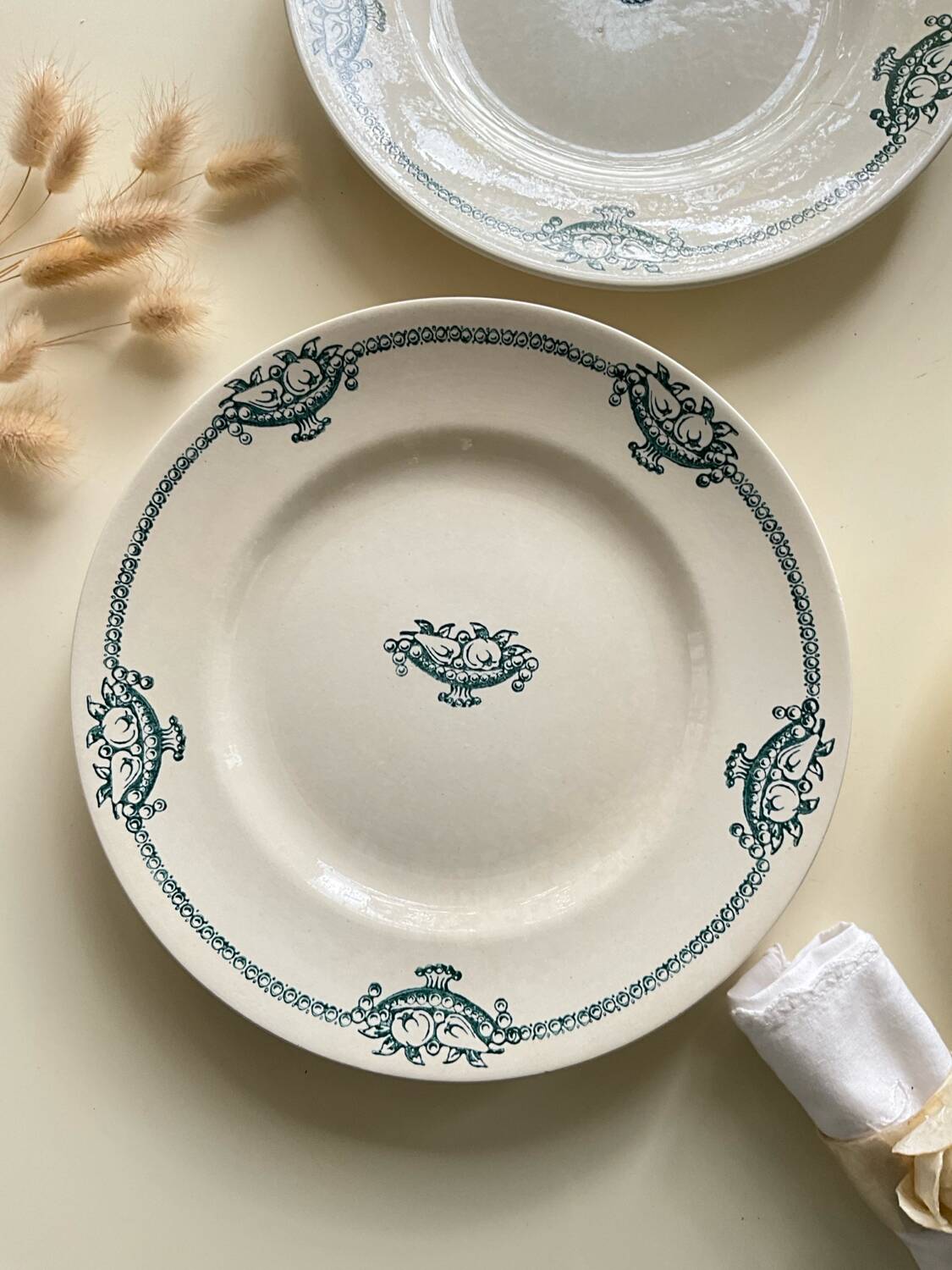 4 ironstone plates from Saint Amand