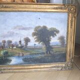 Tableau de paysage XIXe
