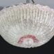Plafonnier italien en verre de Murano rose