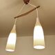 Suspension scandinave du milieu du siècle, verre teck