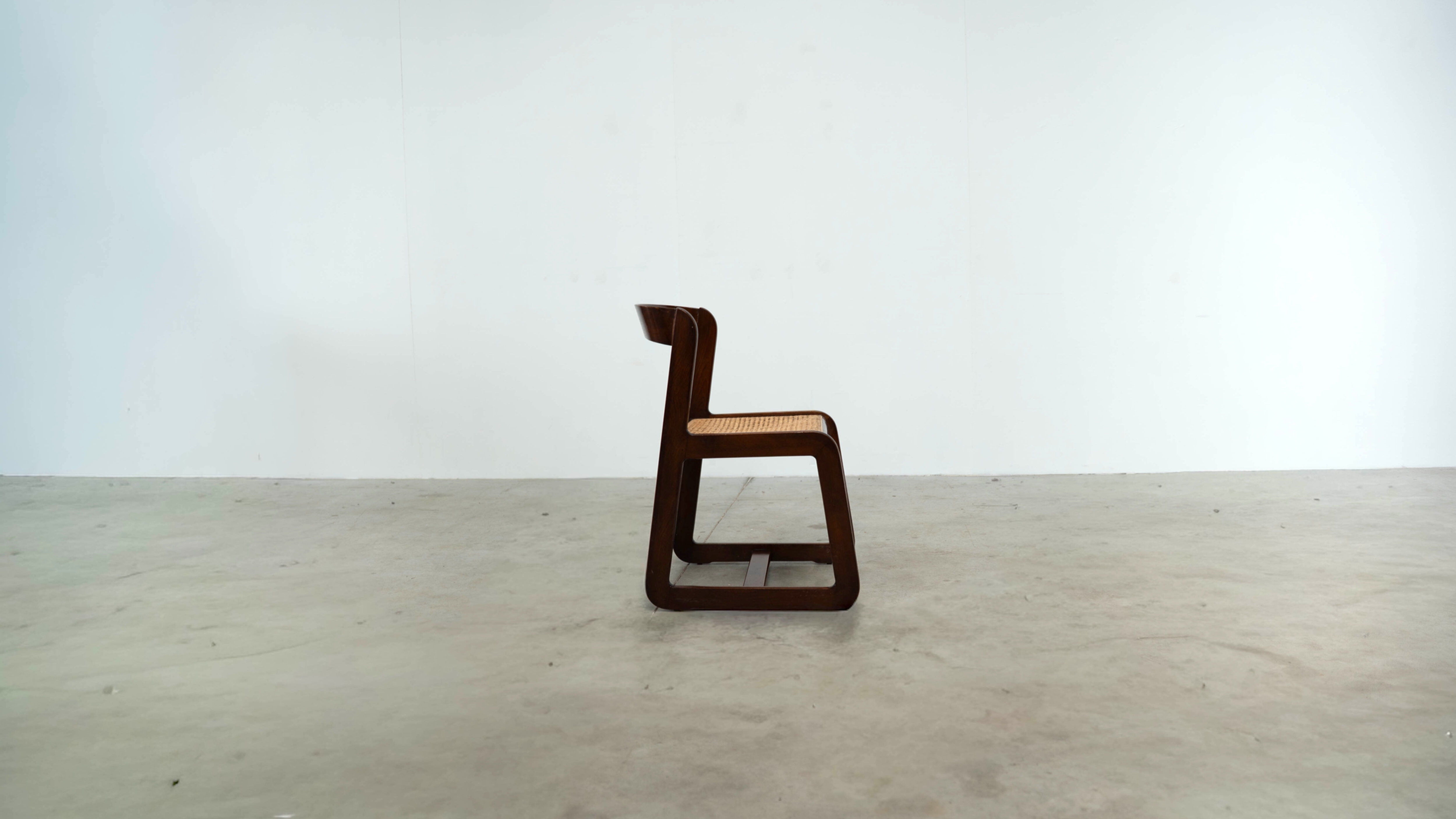 Set of six Italian dining chairs