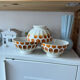 Set of 3 beautiful vintage Digoin bowls.