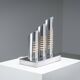 Triple column table lamp in stainless steel by Goffredo Reggiani