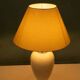 1970s bohemian bedside lamp, vintage in ceramic & brass