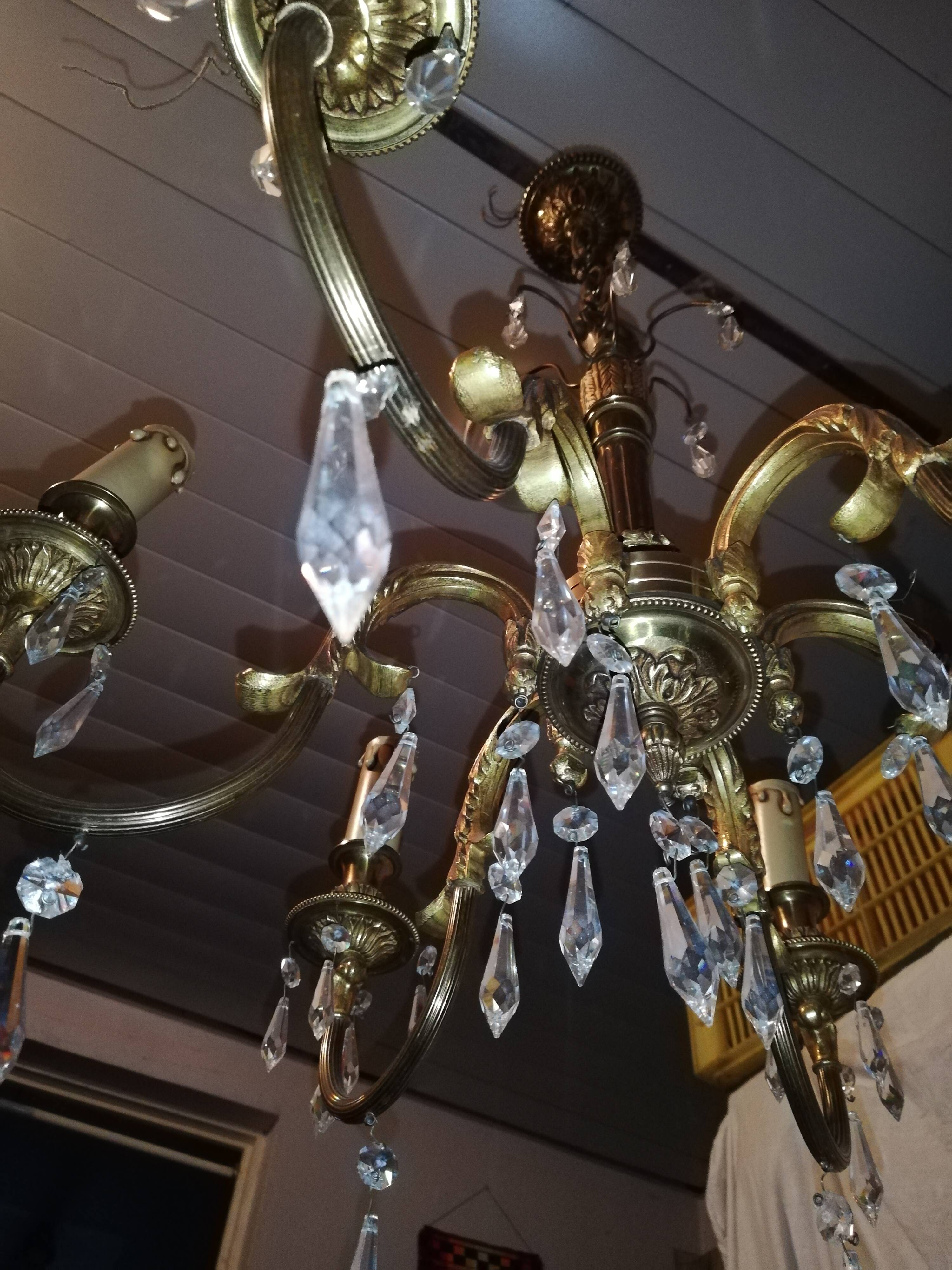 Crystal tassel chandelier 6 candle lights