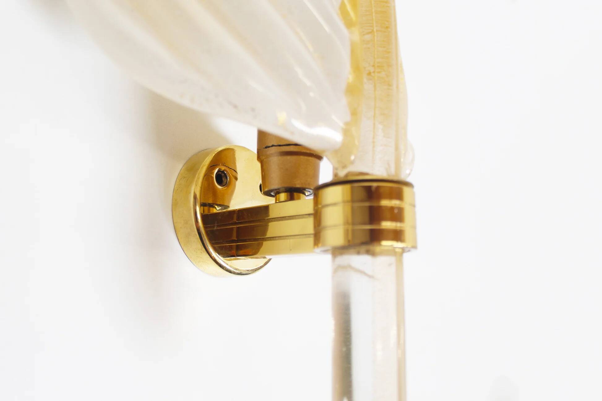 Rare set of 1960s Murano glass wall lamps by Barovier & Toso