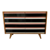 Pink Triple front Jiri Jiroutek sideboard for Interier Praha 1960s