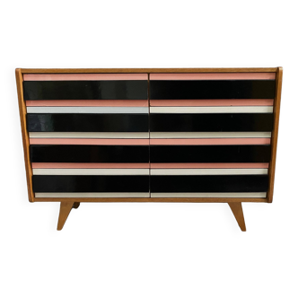 Pink Triple front Jiri Jiroutek sideboard for Interier Praha 1960s