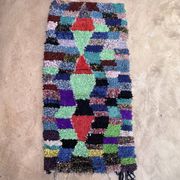 Tapis Marocain Boucherouite coloré - 90 x 187 cm