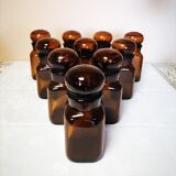 Amber glass jar