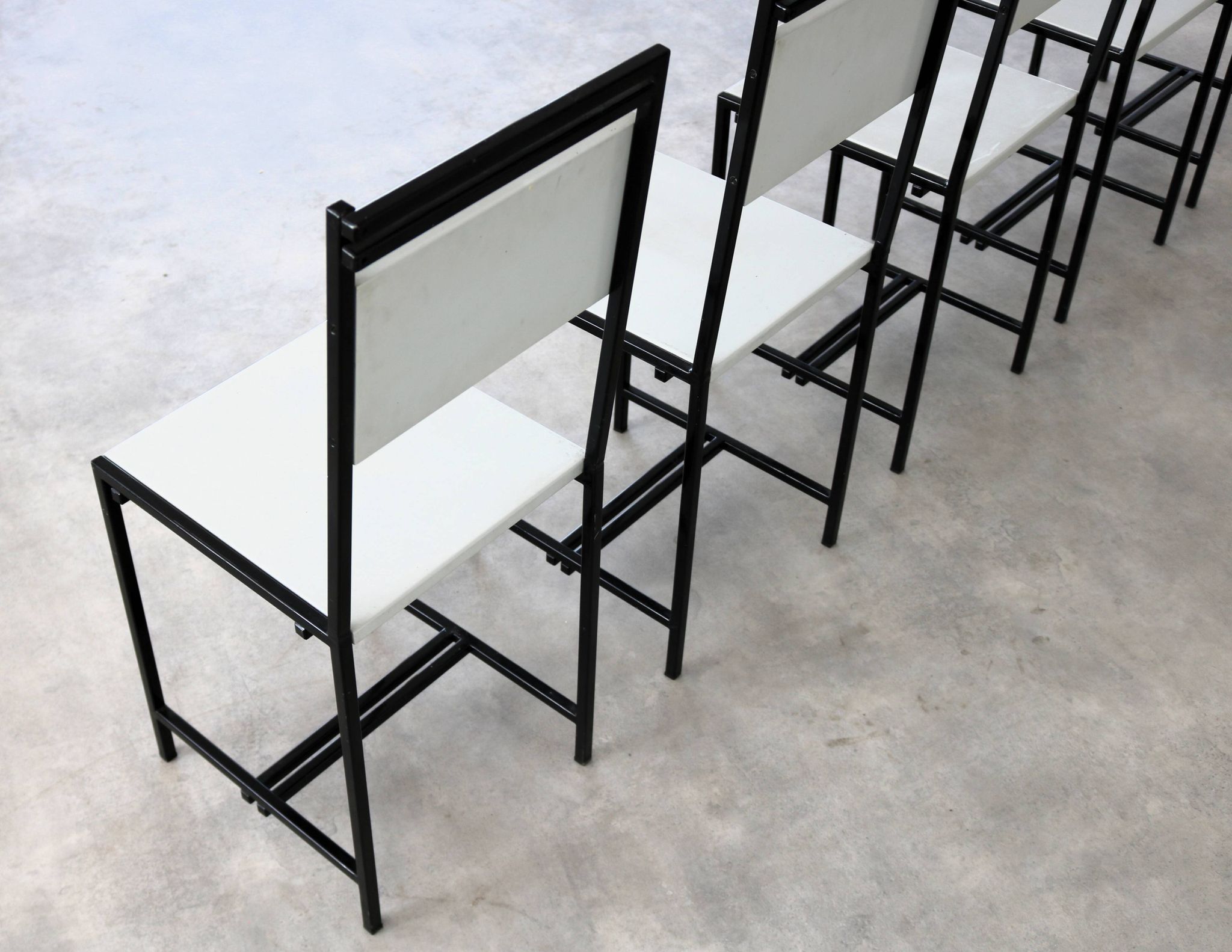 5 chaises de salle à manger, années 1960