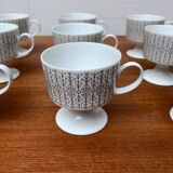 Vintage grey coffee service Secunda, made in Germany by Tapio Wirkkala for Rosenthal, set of 28.