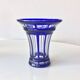 Baccarat crystal vase overlay, signed, 1940s.