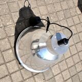 Industrial Workshop Pendant Lamp in Vintage Metal and Glass