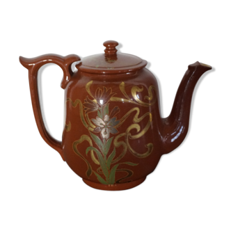 Teapot Art Nouveau 1900 Sarreguemines