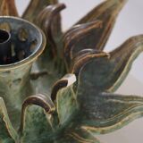 Mid-20th century ceramic sun wall lamp or decorative wall sculpture, 1960s.