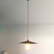 Vintage industrial pendant light in green enamelled sheet metal
