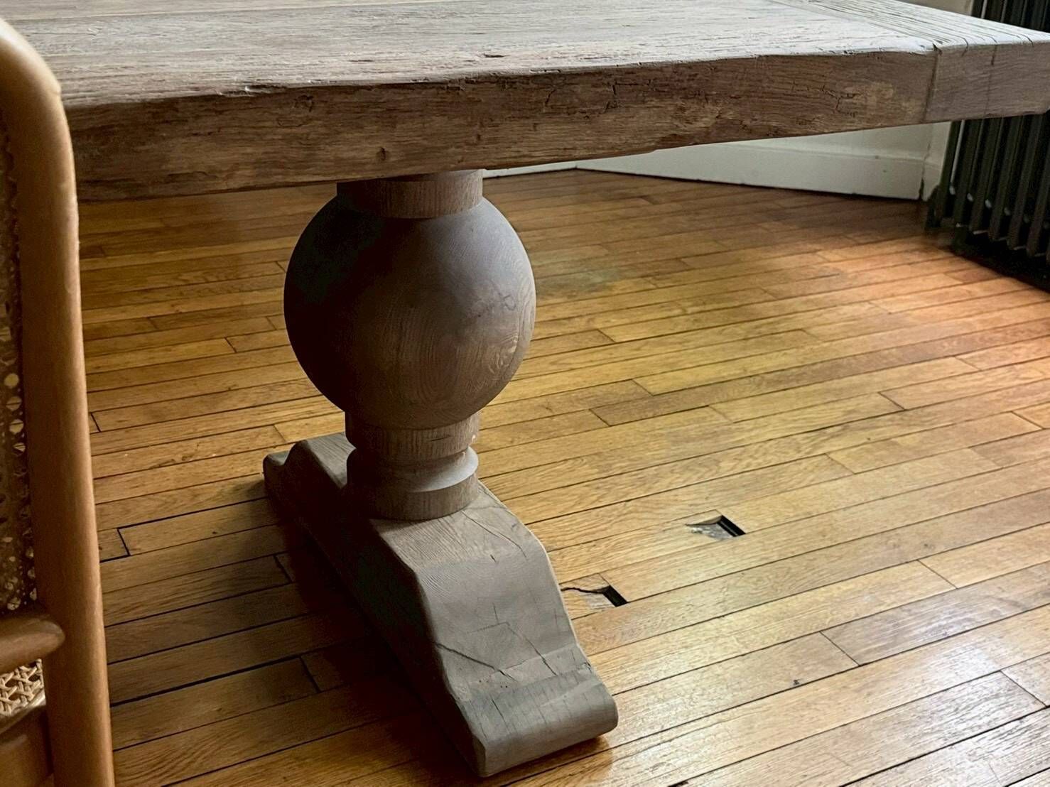 Monastery table in solid old oak – SUN 400 by 120 cm