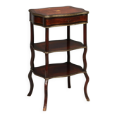 Antique mahogany and walnut veneered shelf, Italy, 20th century.