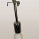 Lampara colgante italiana moderna de tubo ocher Murano crystal, 1990