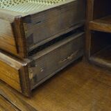 Piedmontese curved writing desk in marquetry