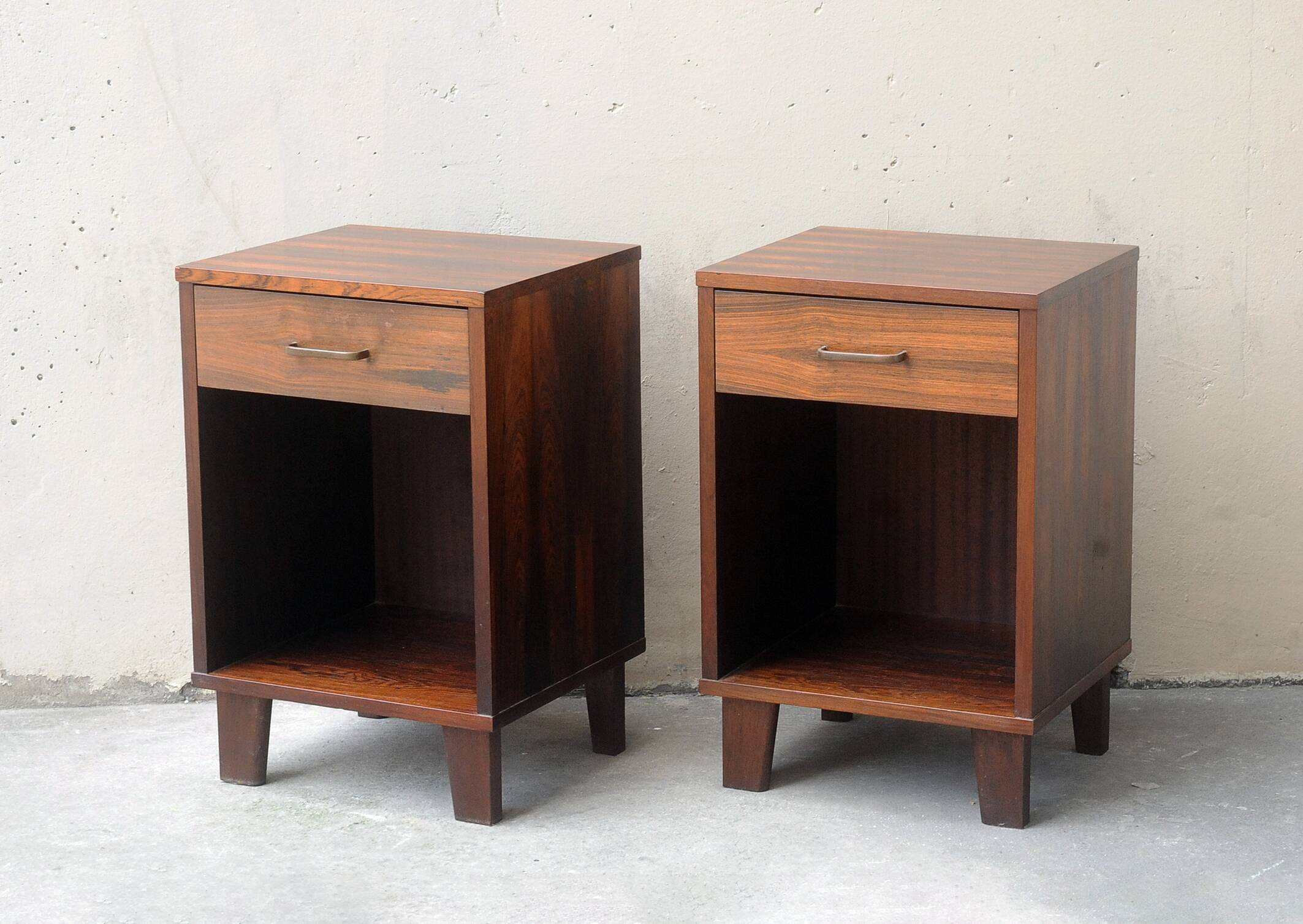 1960s rosewood bedside tables