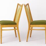 Paire de chaises vintage modernes du milieu du siècle des années 1950 – Bois de hêtre massif et bois frais
