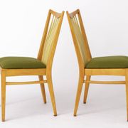 Pair of Vintage 1950s Mid-Century Modern Chairs – Solid Beech Wood & Fresh