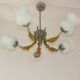 Lustre Art Nouveau vintage, années 1950 – 5 points lumineux