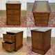 Office cabinet in oak with English leather top from the 1990s.