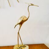 Vintage brass heron