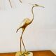 Vintage brass heron