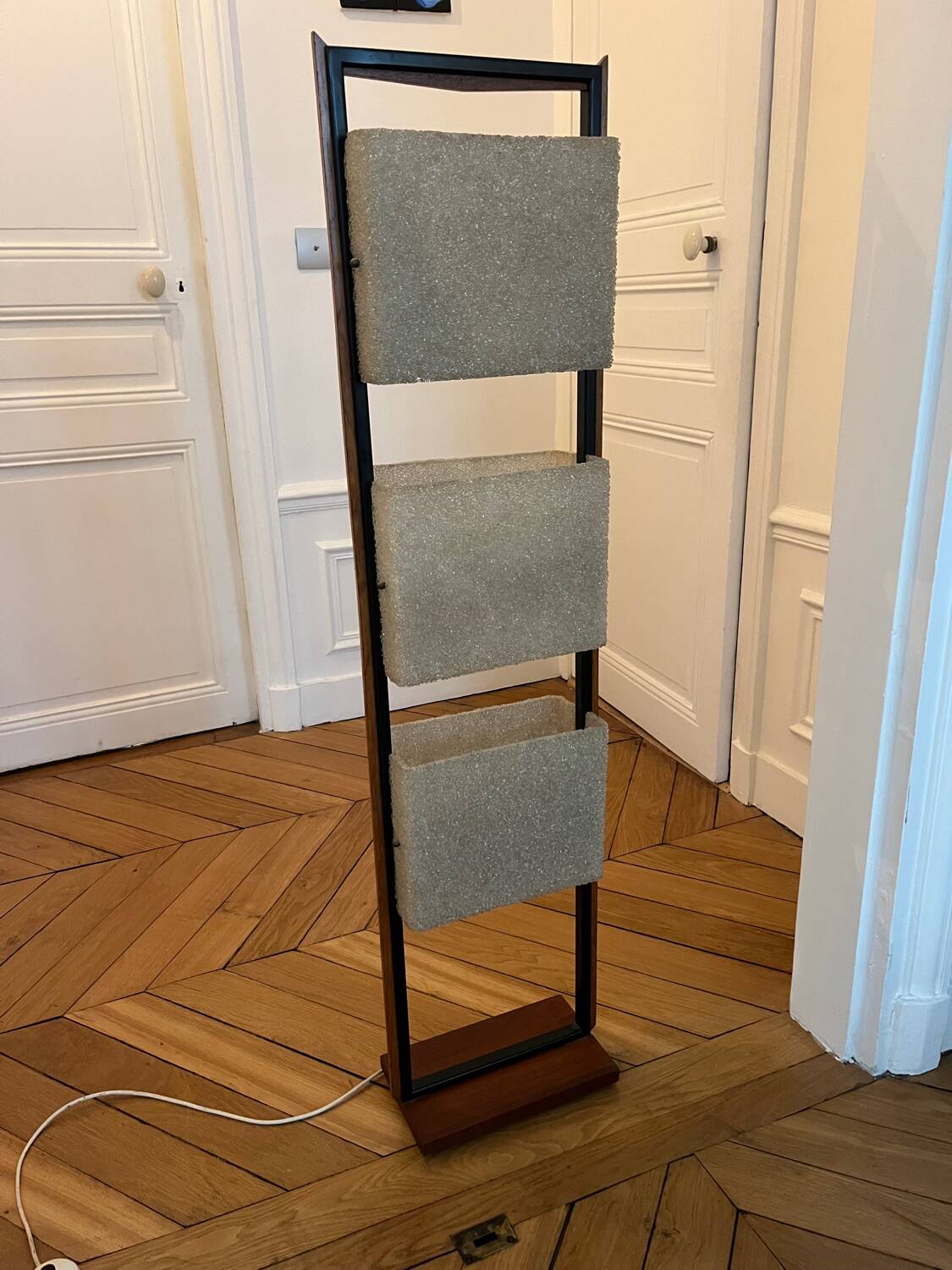 Arlus Steel and Teak House Lamp