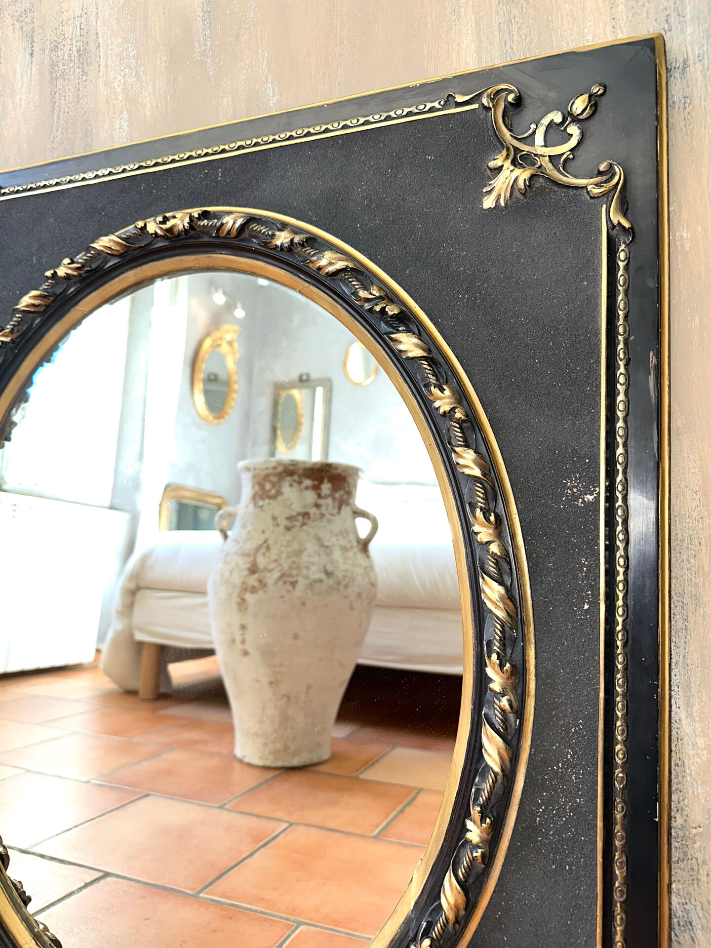 Antique mirror from the Napoléon III period, 19th century.