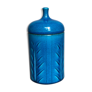 Boite en céramique bleu,