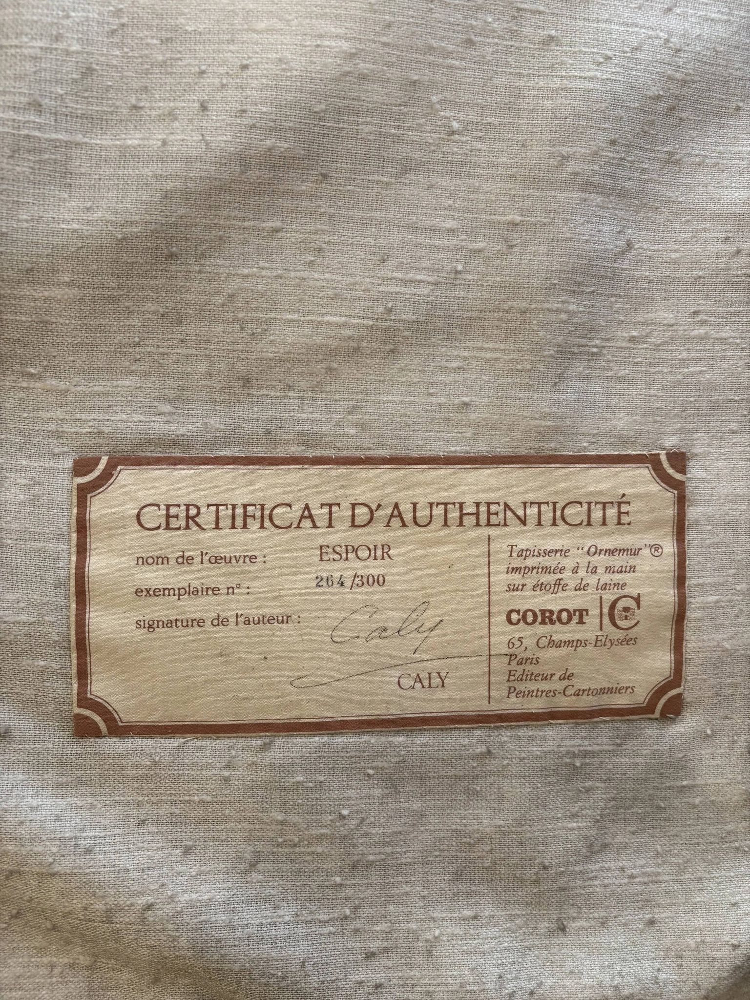 Tapisserie Odette Caly Espoir