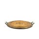 Brass and wicker tray, Italy ca. 1970