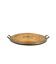 Brass and wicker tray, Italy ca. 1970