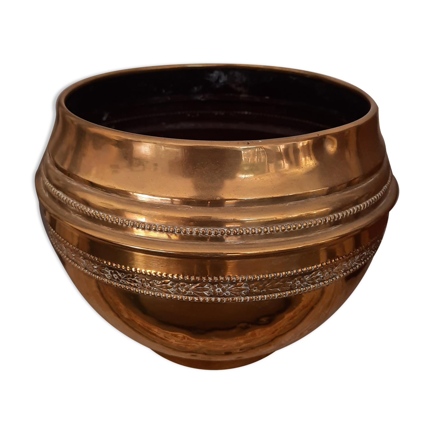 Copper plant pot