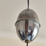White opaline globe suspension and metal structure