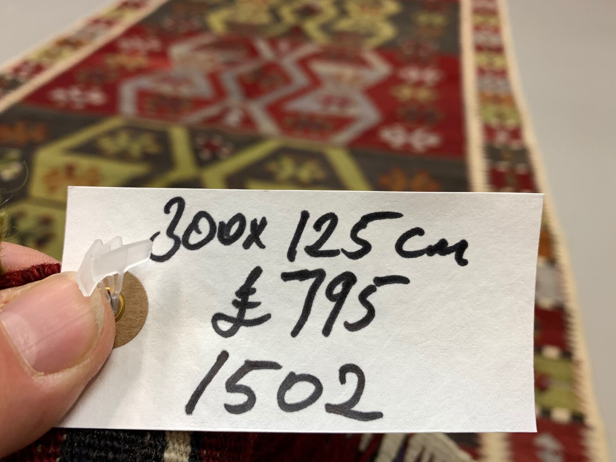 Turkish kilim 300x152 cm wool