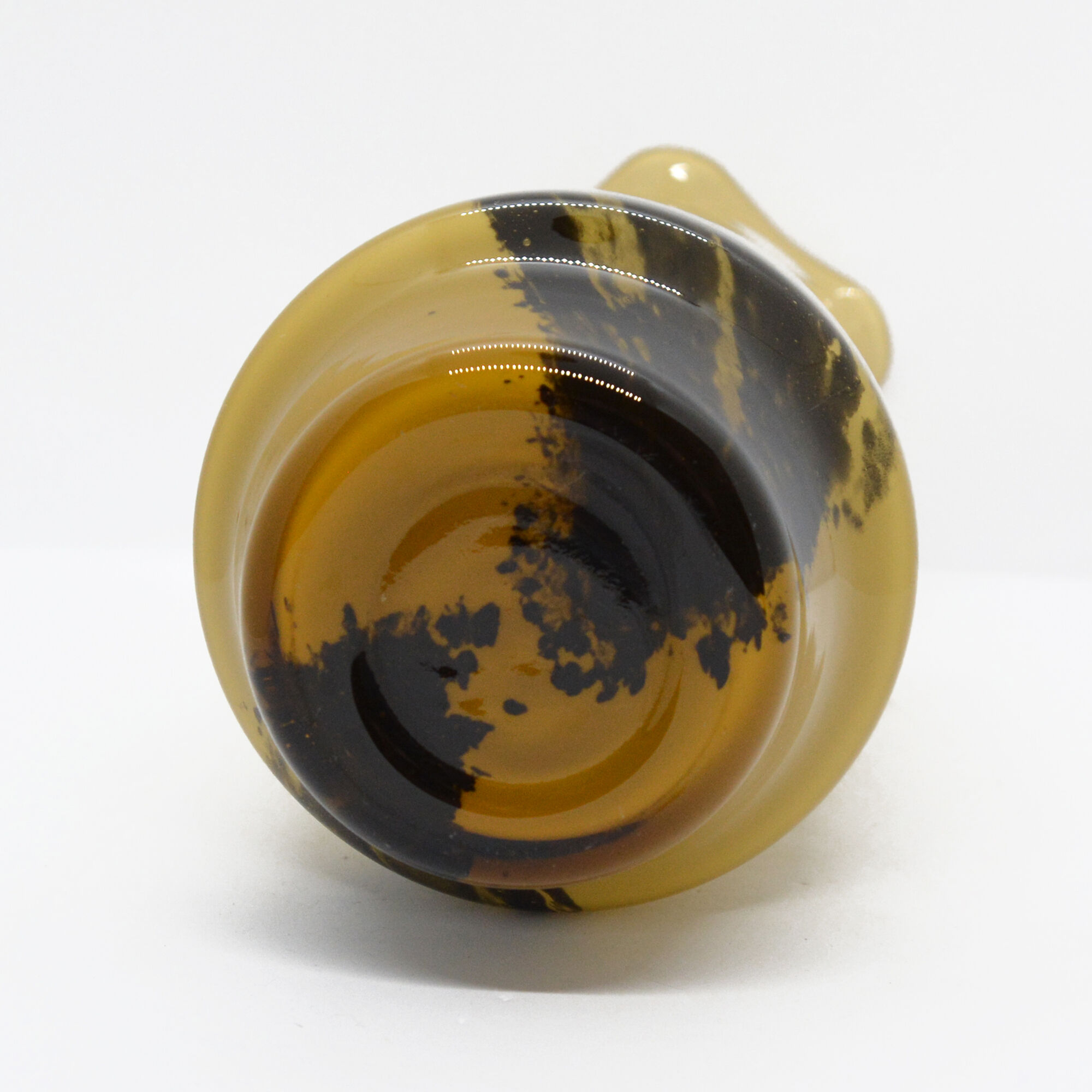 Glass vase V.B. opaline Florence, Italy of the 1970