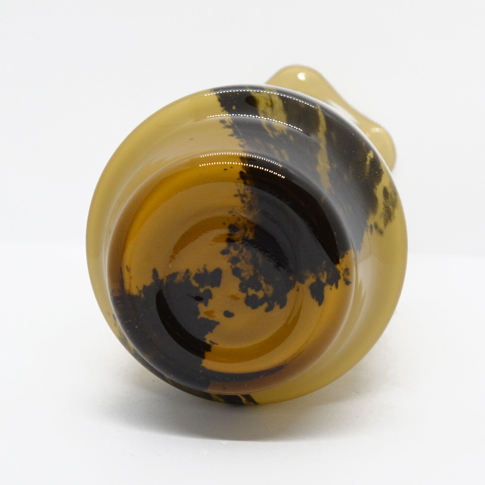Glass vase V.B. opaline Florence, Italy of the 1970