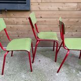 Set of 3 vintage school chairs