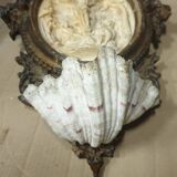 Small Holy Water Font / Stations of the Cross in Wood and Plaster - early 19th century