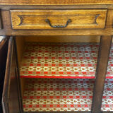 Rustic two-body buffet in oak from the 1960s.