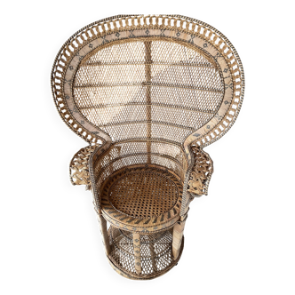 large rattan armchair