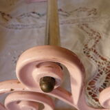 Pink cast iron towel rail Art Deco 30s 40s