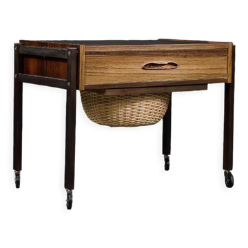 Side table with wicker basket, 1960s